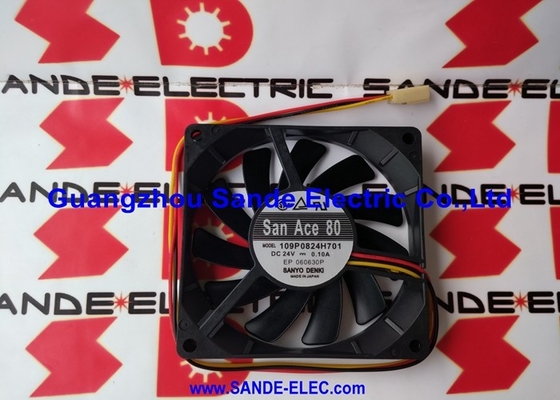 Sanyo Denki Fan 3-wire DC24V 0.10A SanAce80 109P0824H701 instock 1O9PO824H7O1