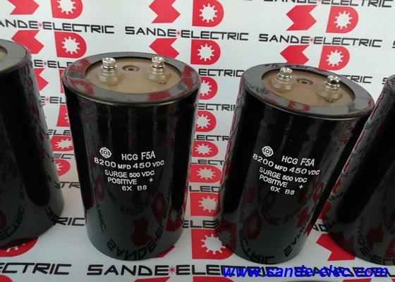 Hitachi Capacitor HCG F5A 8200MFD 450VDC SURGE 500 VDC