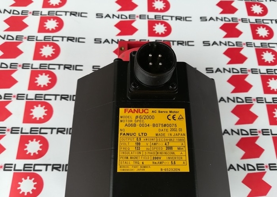 New and Used FANUC Servo Motor  A06B-0034-B075#0075   A06B0034B075#0075     AO6B-OO34-B075#OO75